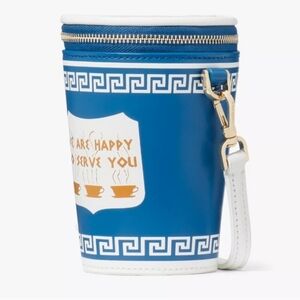 Kate Spade Coffee Crossbody Bag Whimsical 3D Novelty Collection with Sugar Walet